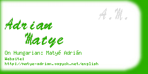 adrian matye business card