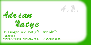 adrian matye business card